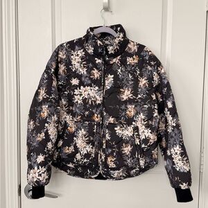 🌸 FLX Floral Quilted Puffer Jacket – Size M